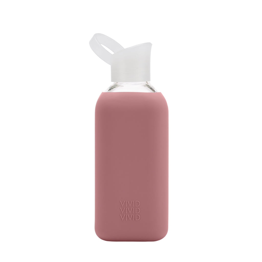 beVIVID Heroine – quadratische Glas-Trinkflasche
