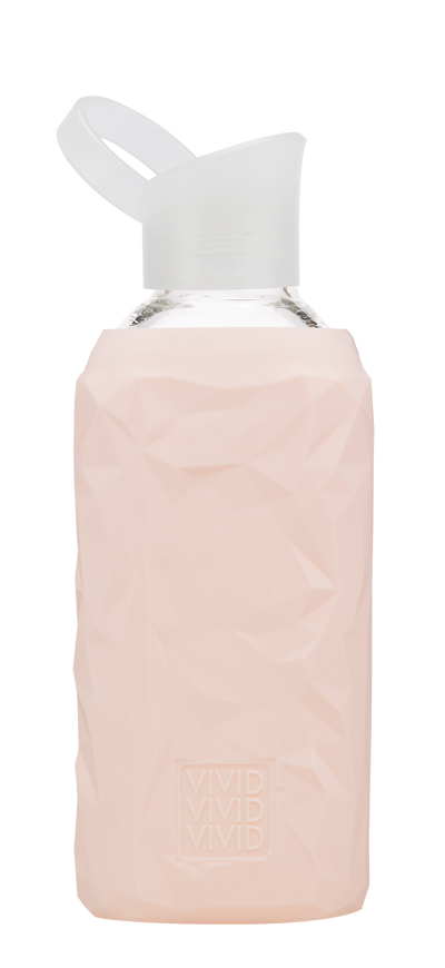 beVIVID Trinkflasche aus Glas und kein Plastik, geschmacksneutral in Trend Farben, Bestseller in modischen Farben, für Kinder, Schule, Studium, Yoga, Sport, Büro, Dienstreisen, Trinken ist gesund, die Formel-1 für gesundes Leben, glatte Haut und Gesundheit, für kalte und warme Getränke und Tee, viel trinken ist das Beste für antiaging, Design Flaschen von beVIVID, Klimaschutz mit Glas Trinkflaschen, crushed design ist deutsches Design